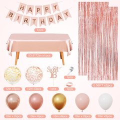 Sweet 16 Party Decorations, 16Th Birthday Decorations for Girls Rose Gold Pink F