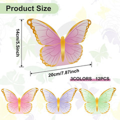 12 Pcs Butterfly Centerpieces for Party Table Decorations Baby Shower Birthday