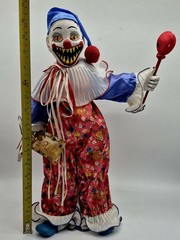 OOAK Handmade Large 43cm Tall 17″ Pennywise I.T. Horror Scary Doll Clown Figure