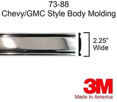 1973-1987 Chevy GMC Chrome Side Body Trim Molding C10, C20, C30, K10, K20, K30,