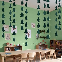 Dark Green Pine Tree Garland Camping Decorations Woodland Theme Baby Shower H…