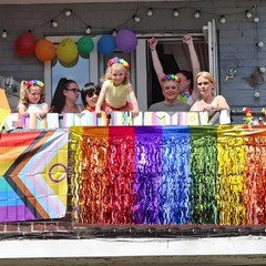 Rainbow Party Decorations, 4 Pack Foil Fringe Table Skirts