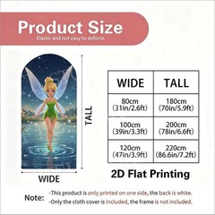 Tinkerbell Arch Backdrop Cover Girls Birthday Party Photo Background Prop