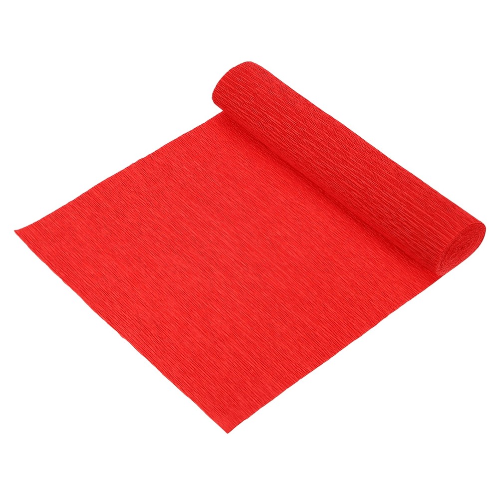 Bright Red Crepe Paper Roll 10 x 98In Wide Crepe Flower Sheets for DIY Craft