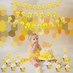 Twety Theme Party Supplies – Complete Cartoon-Inspired Decoration Set with Ga…