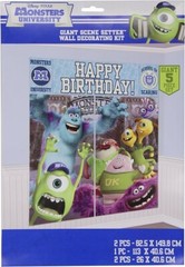 MONSTERS UNIVERSITY Disney Scene Setter HAPPY BIRTHDAY party wall BACKDROP 6ft