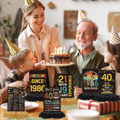 40Th Birthday Decorations for Men Women – 9PCS Vintage Back in 1986 Birthday Hon