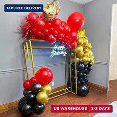 Red and Black Balloon, 60 Packs 12 Inch Red Black and Gold Balloon, Black Red Ba