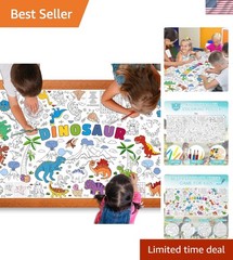Dinosaur Giant Coloring Poster for Kids 30×72 Inch, Dinosaur Large Coloring P…