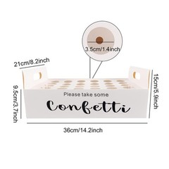 1 PCS White Party Confetti Cone Holder Box Wedding Stand Tray 30 Holes New