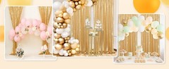 Sequin Backdrop Gold Curtains 4 Panels 2ftx8ft Glitter Shimmer Fabric Sparkly