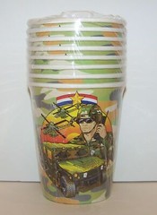 Army Camo Birthday Party Cups, 8 Count, Camouflage Soldier Military, Boys