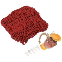 Decorative Fishing Net 40″x80″ Fish Net DECOR with Shell Bright Red