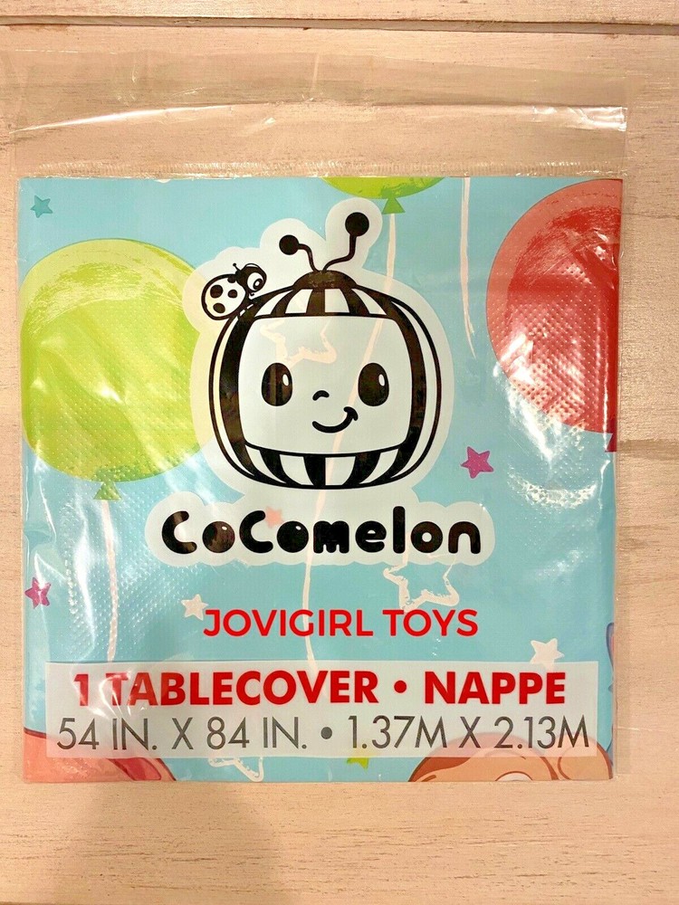 COCOMELON BIRTHDAY TABLE COVER 1 PLASTIC 54 X 84 INCHES NIP