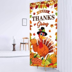 Thanksgiving Party Decorations Large Size Happy Thanksgiving Door Cover for F…
