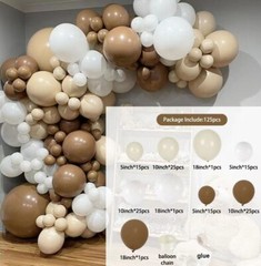 Light olive green blue Beige Metallic Gold Balloon arch kit for party decoration