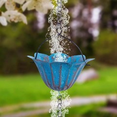 Functional 13 1FT Hummingbird Rain Chain for Efficient Outdoor Water Flow