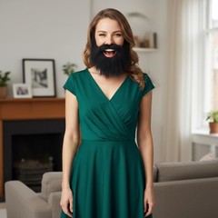 Fake Beard & Mustache | Full Beard with Mustache Costume Set | Fake Facial Ha…