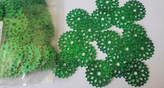 CraftbudyUS 100pcs x29mm GREEN Circle Design for Table Confetti/Craft