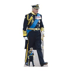 King Charles Marching Royal Cardboard Cutout Coronation Standee with FREE Mini