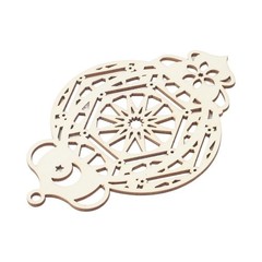 Decorative Wooden Hanging Ornaments Set of 4 for Indoor and Outdoor Spaces