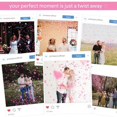 PrimePure Gender Reveal Confetti Cannon – Biodegradable Heart Shaped Confetti