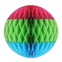 Beistle Cerise, Light Green, and Turquoise Art-Tissue Ball – Luau | Party