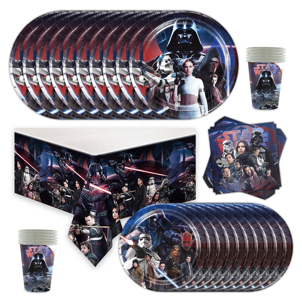 Luke Skywalker Ahsoka Tano Party Supplies Set Plates Cups Tablecloth Napkins