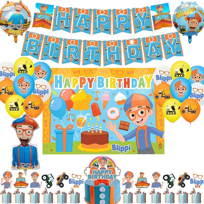 Blippi Birthday Party Decoration Set