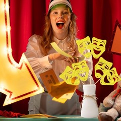 Theatrical Mask Centerpiece Sticks 12PCS Comedy Movie Night Theme Party Decor…
