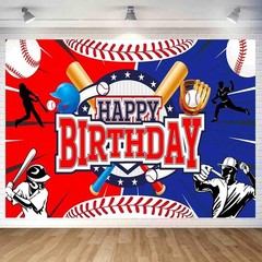 Lightweight Baseball Birthday Decoration Backdrop 70.8 x 47.2 – Foldable Design