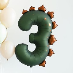 Dinosaur Number 3 Balloon 36 Inch Three Rex Balloons 3 Years Old Birthday Dec…