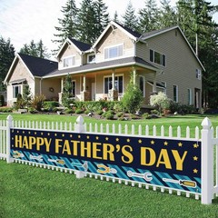 Happy Father’s Day Large Banner, 1 Count (Pack of 1), Multi-colored