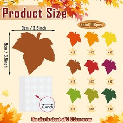 108 PCS Fall Maple Leaf Paper Cutouts Bulletin Board Thanksgiving Decor