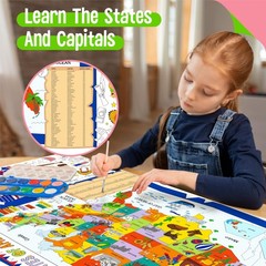 American Coloring Poster, Large Activity Paper 75” x 31”
