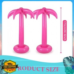 Hungdao 2 Pack Palm Tree Decoration, 67-Inch Hot Pink Inflatable Palm Trees D…