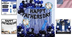 Fathers Day Decorations Banner Balloons Kit Party Supplies Gift Festive