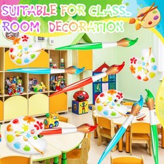 6 Pcs Inflatable Large Paint Brush Balloons Set with Color Palette Balloon 41…
