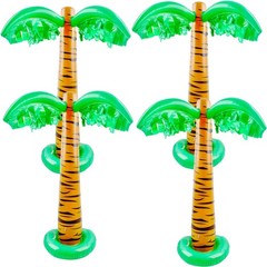 4 Pack 32 inch Inflatable Palm Tree Blow Up Coconut Trees for Hawaiian Tropic…