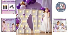 Glowing 4ft Foam Marquee XV – Perfect for Birthdays and Special Events