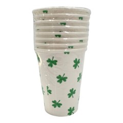 Lot of 18 St. Patrick’s Day Plates Napkins Glasses Bandana Button Socks Banner