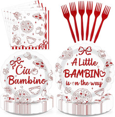 96pcs Ciao Bambino Baby Shower Party Decorations for Boys Girls Serves 24 | A…