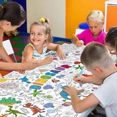 Dinosaur Giant Coloring Poster for Kids 30×72 Inch, Dinosaur Large Coloring P…