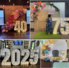 White Light Up Marquee Numbers Birthday Party Decor, Letters & Numbers Theme