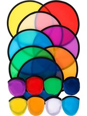 Foldable Flying Disc Fans Set Beach Flying Disc for Party 208 Assorted Color