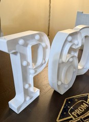 Prom 2026 Party Table Decor Set w/ Banner, Table Runners, Marquee Letters
