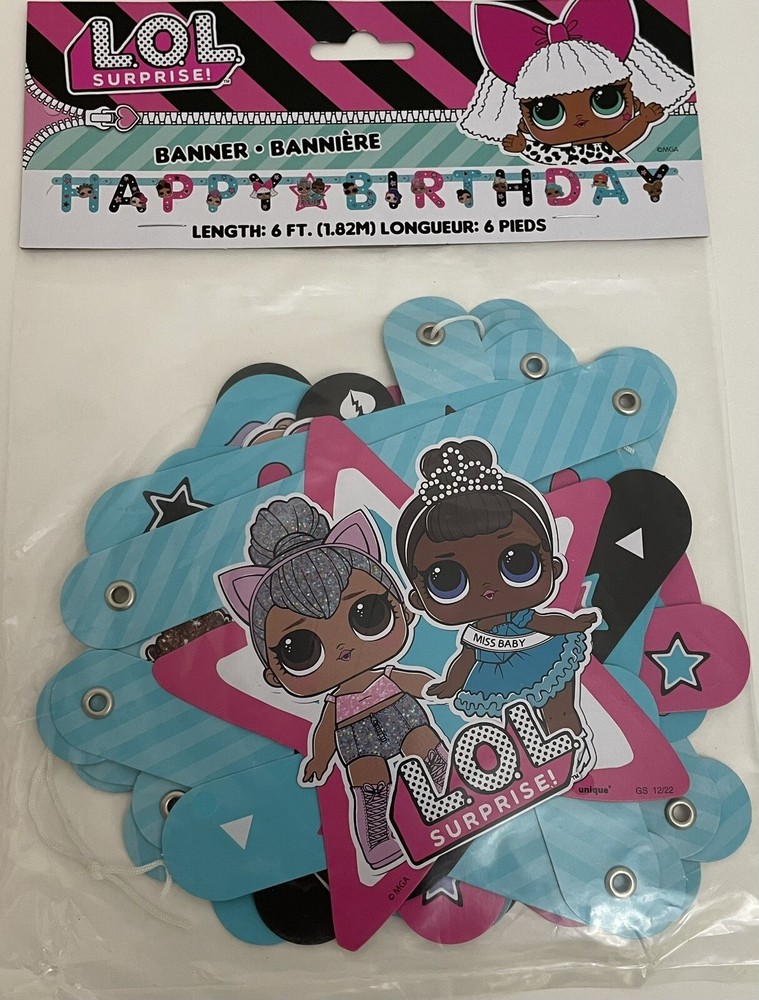 LOL Surprise Happy Birthday Banner 6 Ft