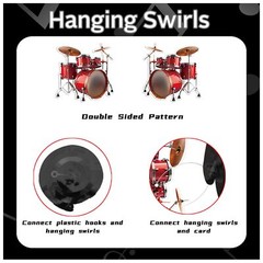 Drum Hanging Swirl Decorations 24 Pack Ceiling Streamers Birthday Party
