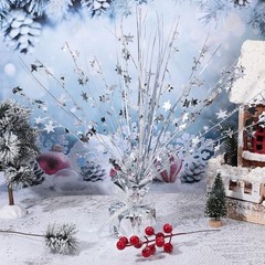 3 PCS Silver Metallic Foil Spray Star Burst Centerpieces Table Decor Grad