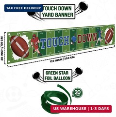 KatchOn, XtraLarge Football Yard Banner – 120×20 Inch | Football Party Backdrop